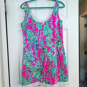 Lilly Pulitzer hot pink print shift dress
